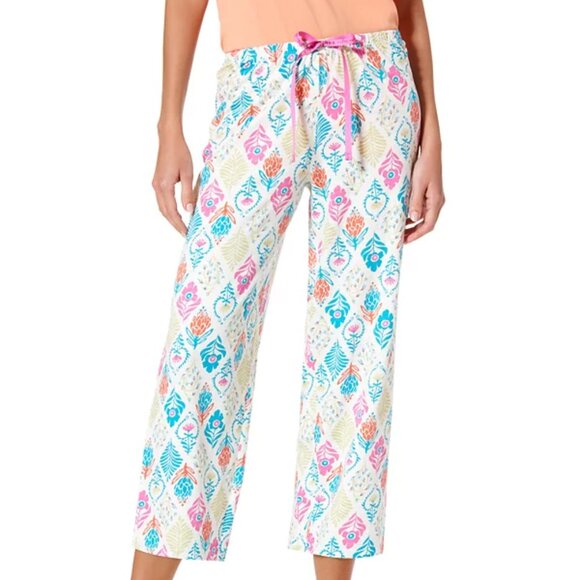 Hue Women's Floral Elements Capri Pajama Pants - Picture 1 of 3